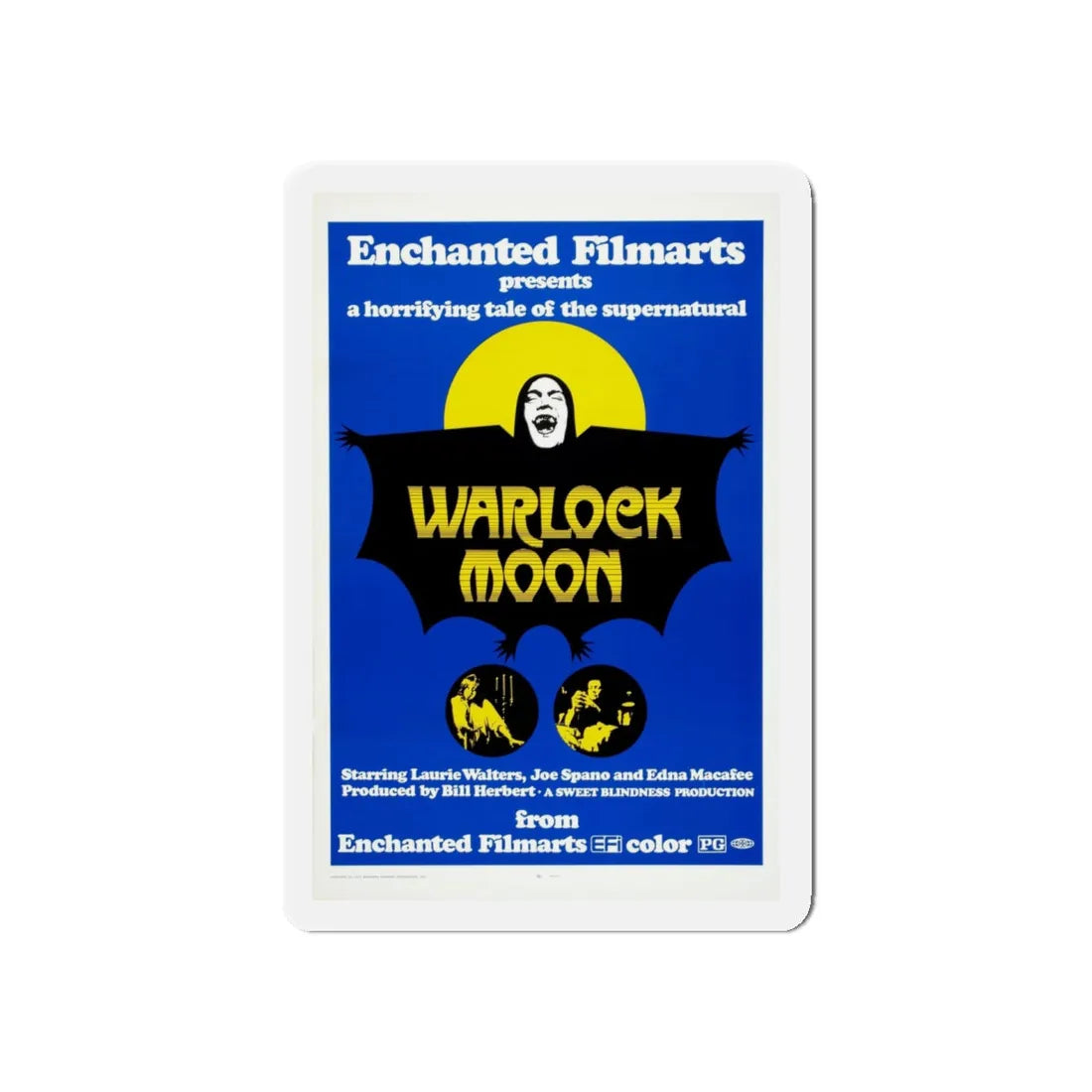 WARLOCK MOON 1973 Movie Poster - Refrigerator Magnet 5 Inch - The Sticker Space