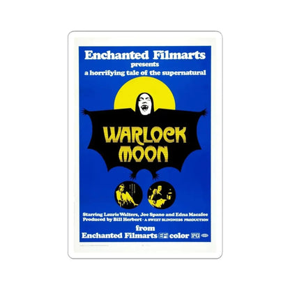 WARLOCK MOON 1973 Movie Poster - STICKER Vinyl Kiss-Cut Decal 6 Inch White - The Sticker Space