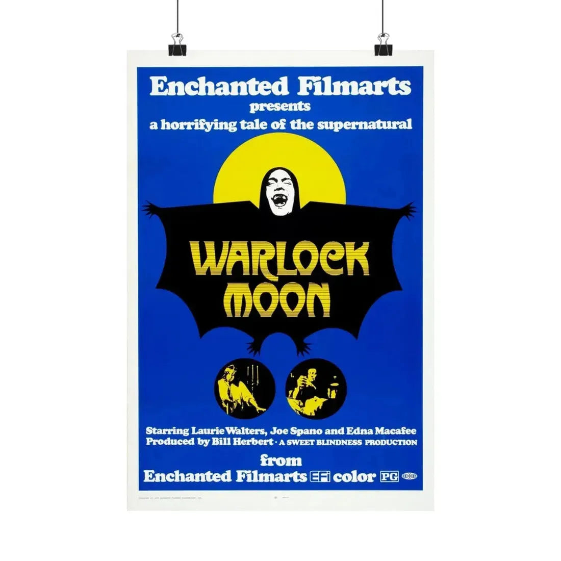 WARLOCK MOON 1973 - Paper Movie Poster 12″ x 18″ Matte - The Sticker Space