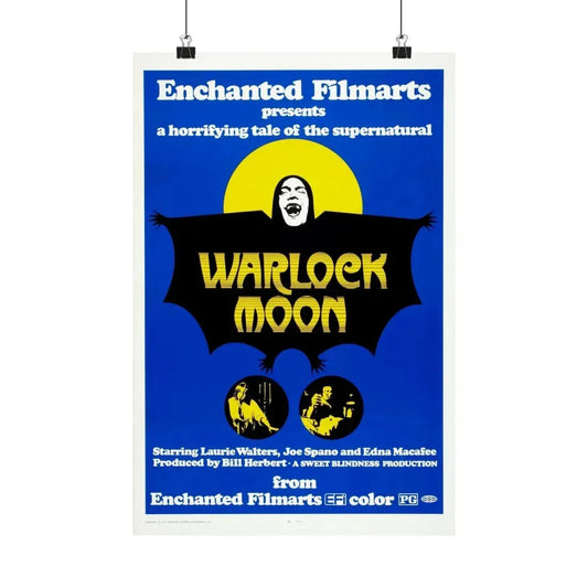 WARLOCK MOON 1973 - Paper Movie Poster 12″ x 18″ Matte - The Sticker Space