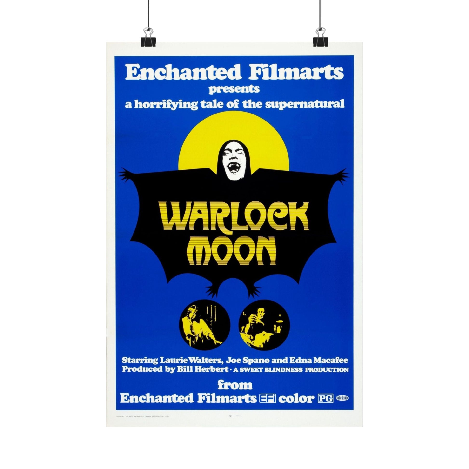 WARLOCK MOON 1973 - Paper Movie Poster-12″ x 18″-The Sticker Space