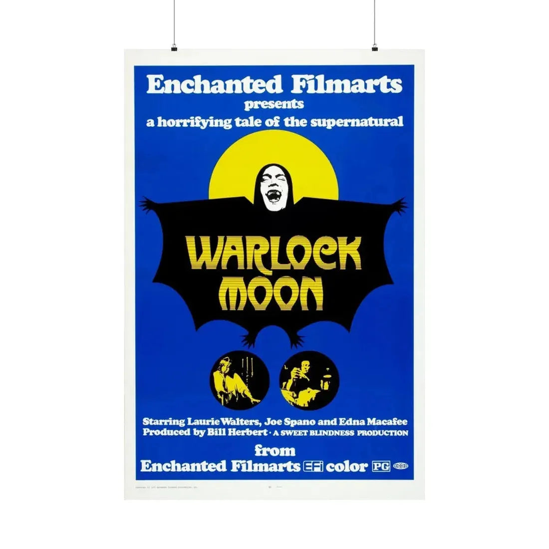 WARLOCK MOON 1973 - Paper Movie Poster 36" x 54" Matte - The Sticker Space