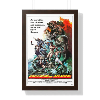 WARLORDS OF ATLANTIS 1978 - Framed Movie Poster 16″ x 24″ Walnut - The Sticker Space