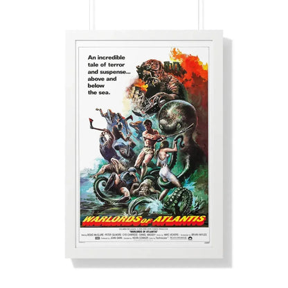 WARLORDS OF ATLANTIS 1978 - Framed Movie Poster 20" x 30" White - The Sticker Space