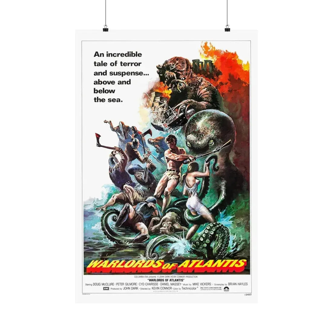 WARLORDS OF ATLANTIS 1978 - Paper Movie Poster 24″ x 36″ Matte - The Sticker Space