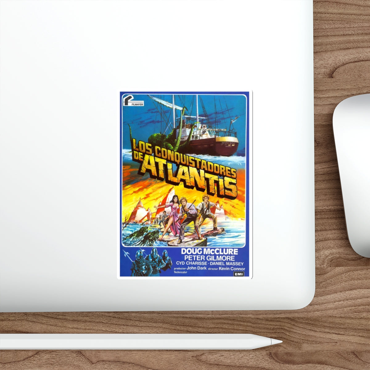 WARLORDS OF ATLANTIS (SPANISH) 1978 Movie Poster STICKER Vinyl Die-Cut Decal-The Sticker Space