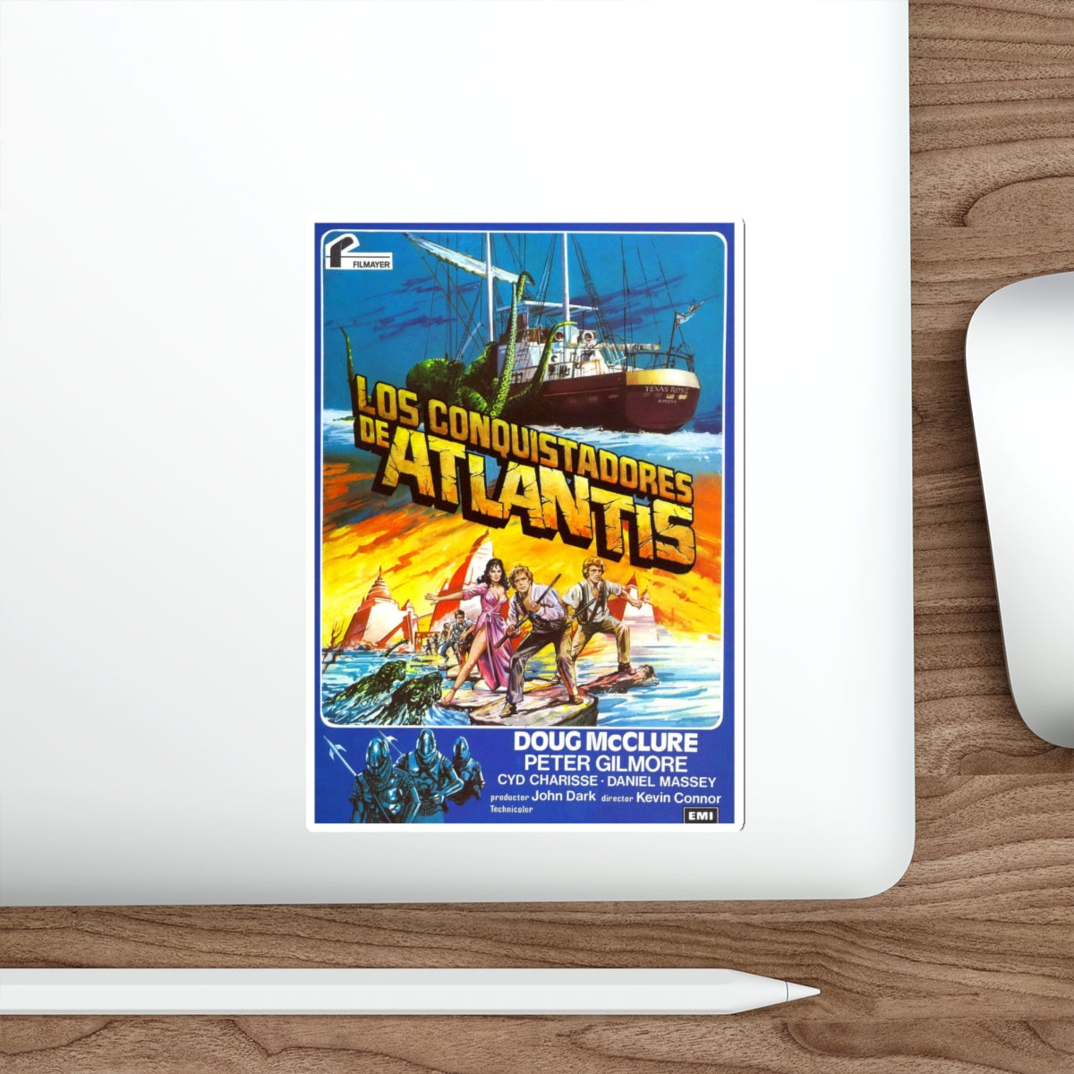 WARLORDS OF ATLANTIS (SPANISH) 1978 Movie Poster STICKER Vinyl Die-Cut Decal-The Sticker Space