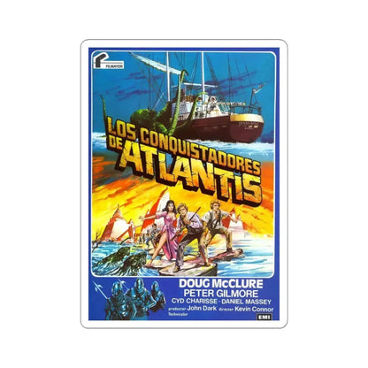 WARLORDS OF ATLANTIS (SPANISH) 1978 Movie Poster - STICKER Vinyl Kiss-Cut Decal 3 Inch White - The Sticker Space
