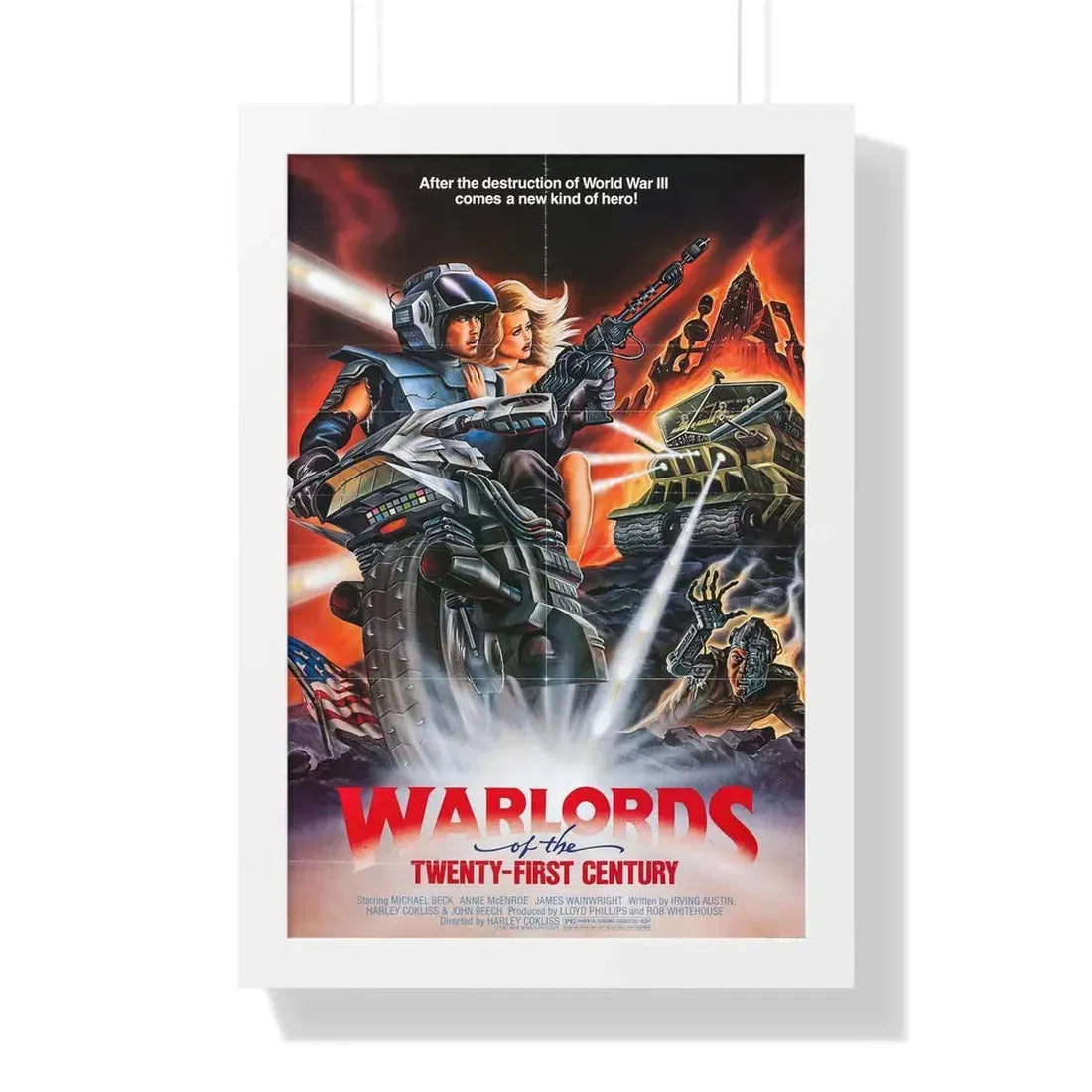 WARLORDS OF THE 21ST CENTURY (BATTLETRUCK) 1982 - Framed Movie Poster 16″ x 24″ White - The Sticker Space