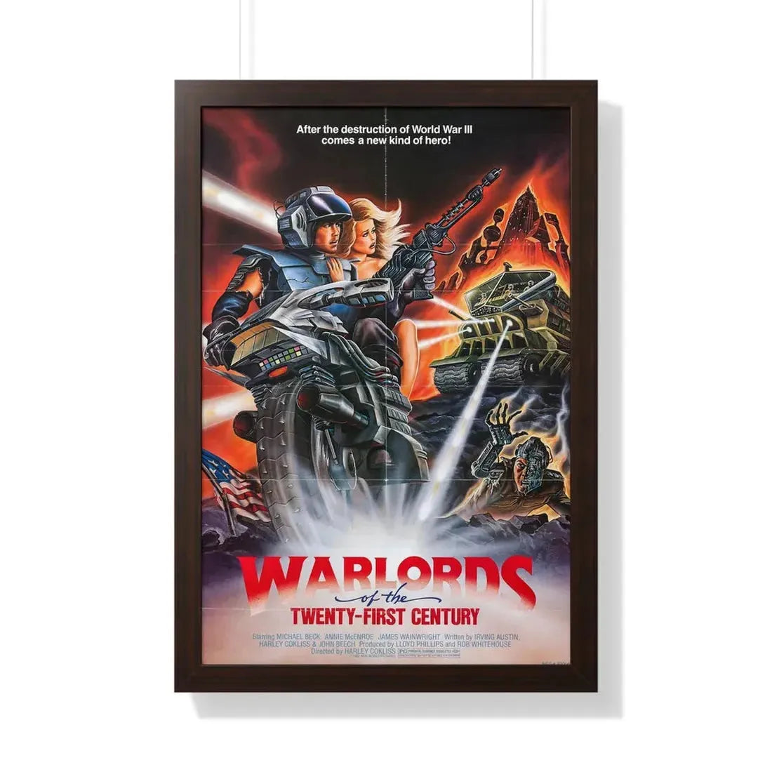 WARLORDS OF THE 21ST CENTURY (BATTLETRUCK) 1982 - Framed Movie Poster 20" x 30" Walnut - The Sticker Space