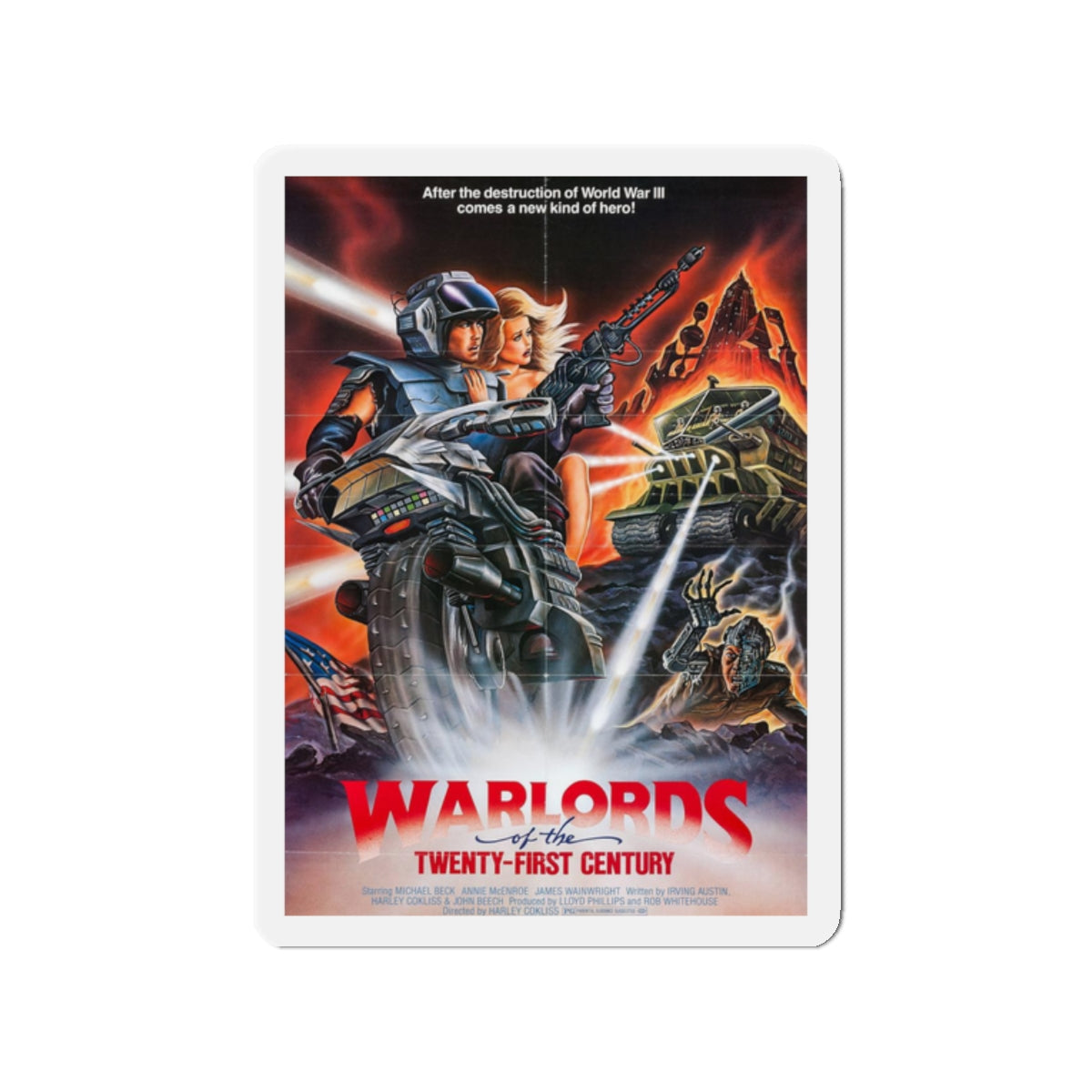 WARLORDS OF THE 21ST CENTURY (BATTLETRUCK) 1982 Movie Poster - Refrigerator Magnet-2" x 2"-The Sticker Space