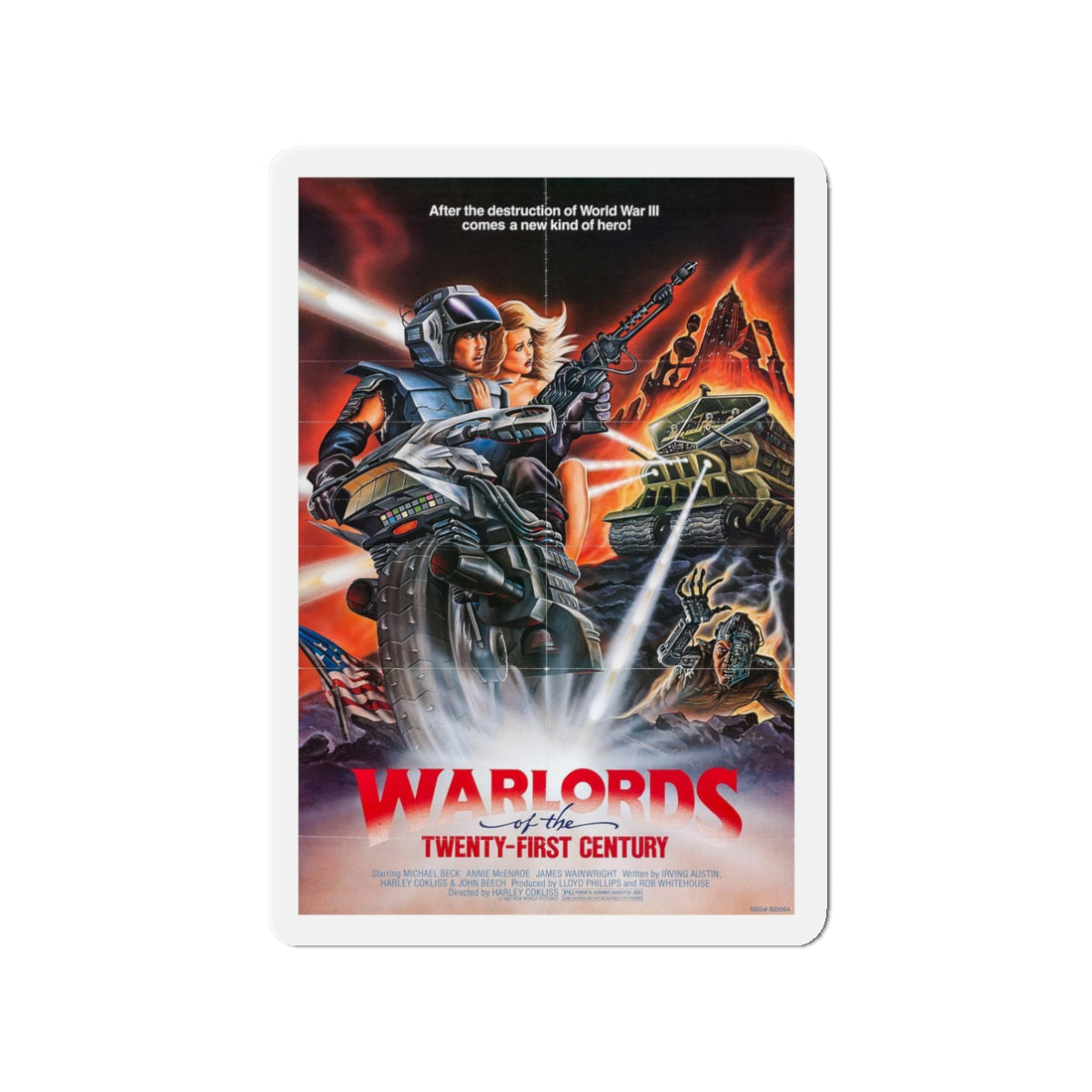 WARLORDS OF THE 21ST CENTURY (BATTLETRUCK) 1982 Movie Poster - Refrigerator Magnet-3" x 3"-The Sticker Space