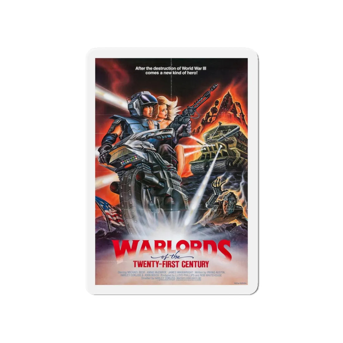 WARLORDS OF THE 21ST CENTURY (BATTLETRUCK) 1982 Movie Poster - Refrigerator Magnet 4 Inch - The Sticker Space