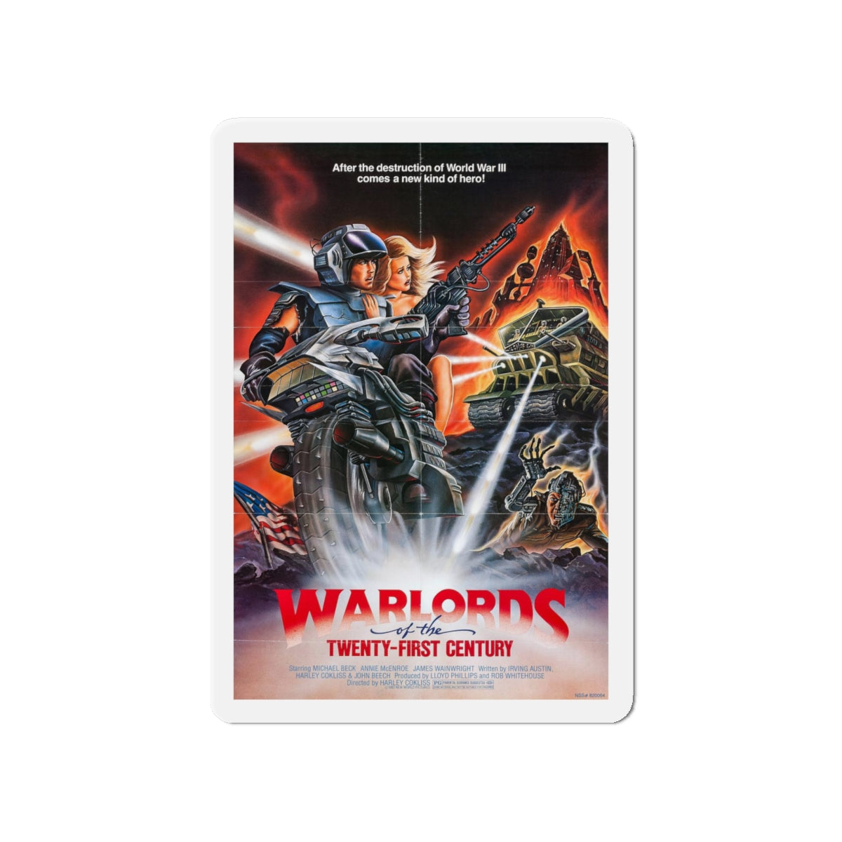 WARLORDS OF THE 21ST CENTURY (BATTLETRUCK) 1982 Movie Poster - Refrigerator Magnet-4" x 4"-The Sticker Space