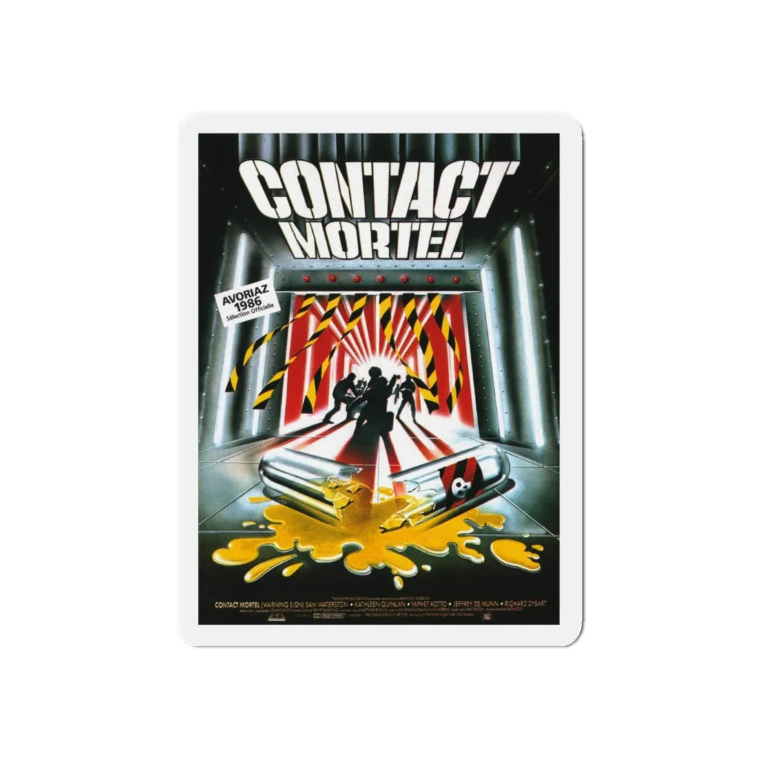 WARNING SIGN (FRENCH) 1985 Movie Poster - Refrigerator Magnet 5 Inch - The Sticker Space