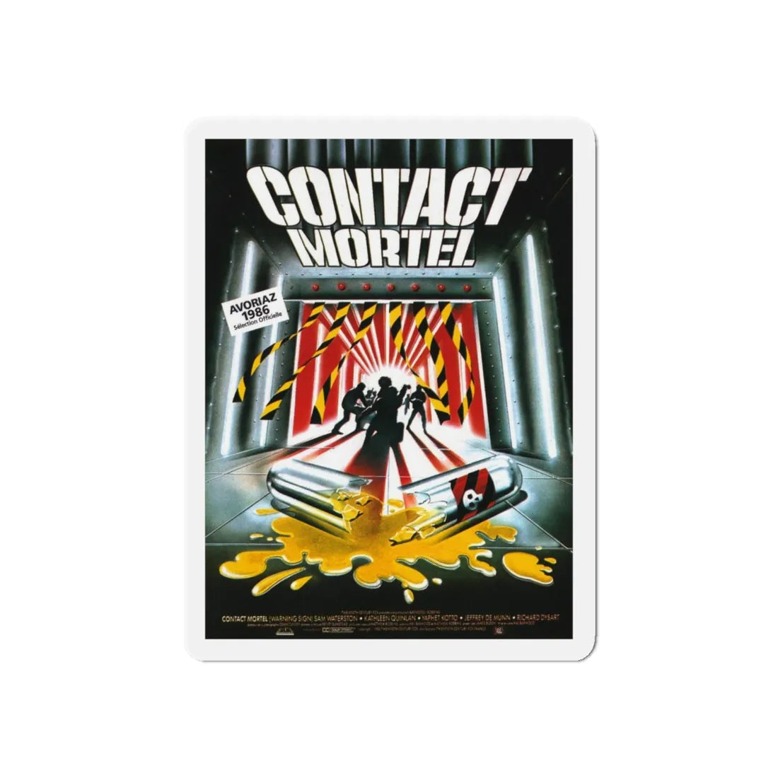 WARNING SIGN (FRENCH) 1985 Movie Poster - Refrigerator Magnet 6 Inch - The Sticker Space