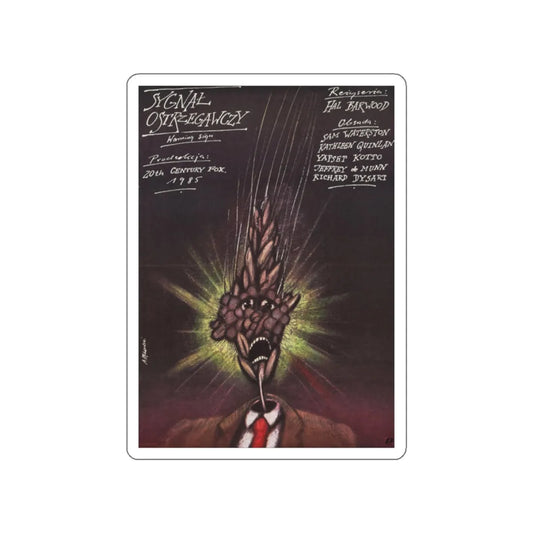 WARNING SIGN (POLISH) 1985 Movie Poster STICKER Vinyl Die-Cut Decal 2 Inch - The Sticker Space