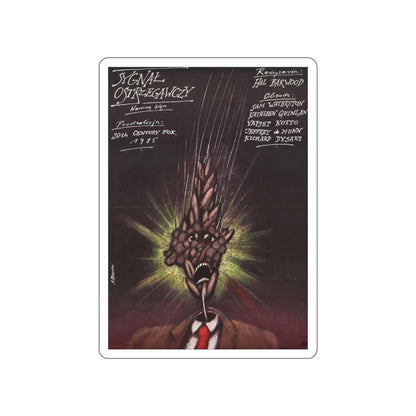 WARNING SIGN (POLISH) 1985 Movie Poster STICKER Vinyl Die-Cut Decal 3 Inch - The Sticker Space