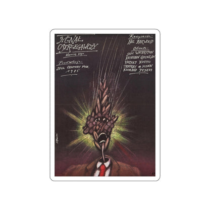 WARNING SIGN (POLISH) 1985 Movie Poster STICKER Vinyl Die-Cut Decal-White-The Sticker Space