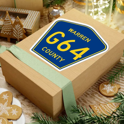 Warren County Route G64 IA (Iowa) (Road Sign) STICKER Vinyl Kiss-Cut Decal - The Sticker Space