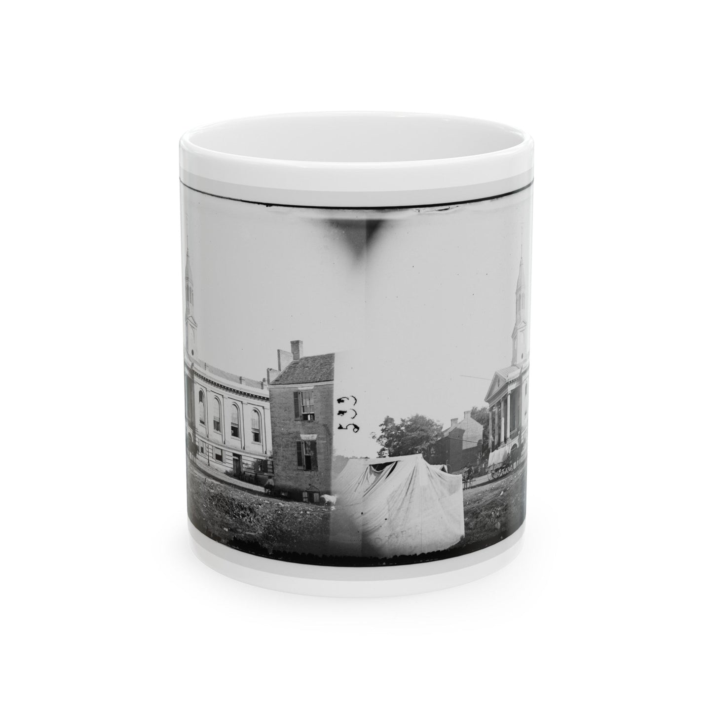 Warrenton, Va. Courthouse (U.S. Civil War) White Coffee Mug