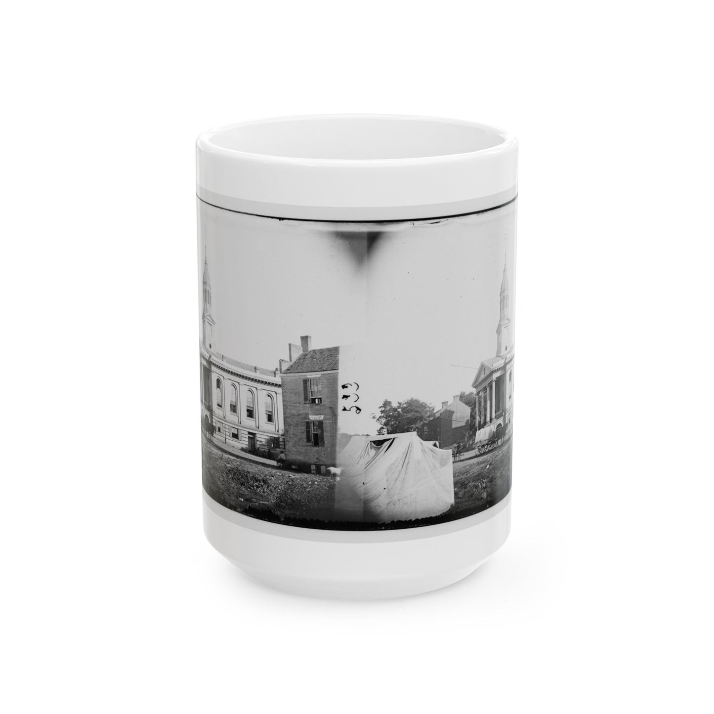 Warrenton, Va. Courthouse (U.S. Civil War) White Coffee Mug-15oz-The Sticker Space