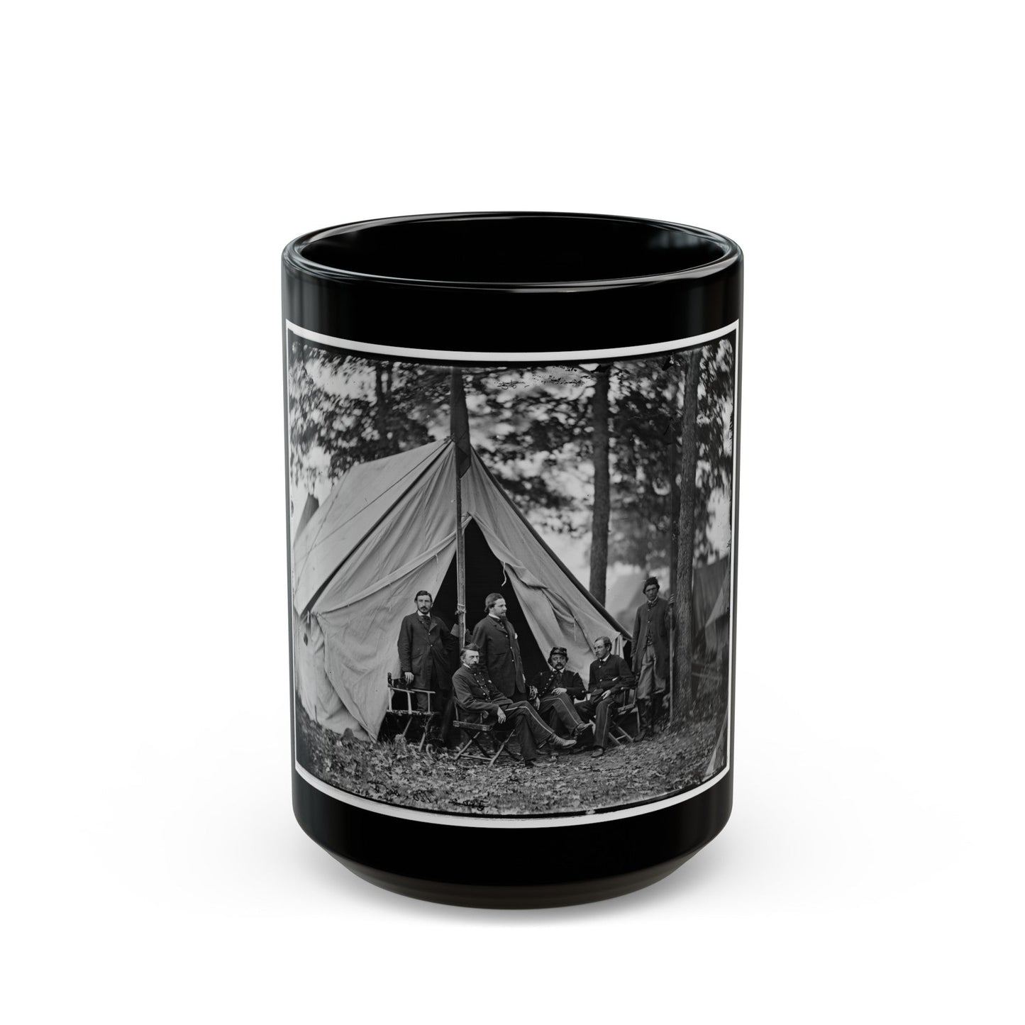 Warrenton, Va. Dr. Jonathan Letterman, Medical Director Of The Army Of The Potomac And Staff (U.S. Civil War) Black Coffee Mug-15oz-The Sticker Space