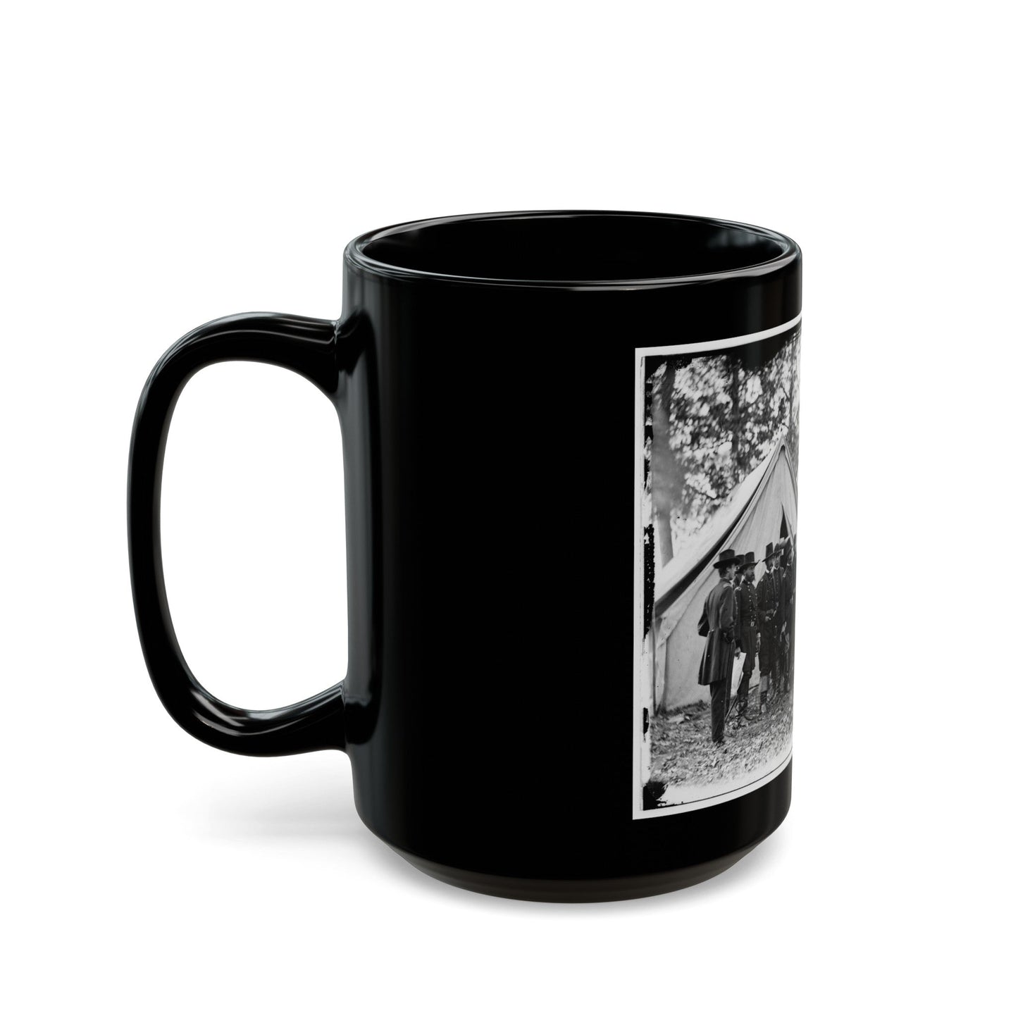 Warrenton, Va. Gen. Ambrose E. Burnside And Staff; Another View (U.S. Civil War) Black Coffee Mug-The Sticker Space