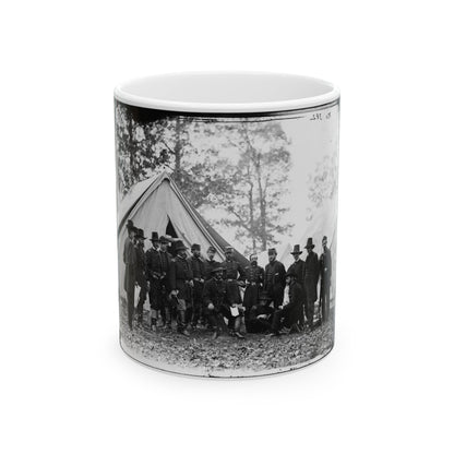 Warrenton, Va. Gen. Ambrose E. Burnside And Staff; Another View (U.S. Civil War) White Coffee Mug-11oz-The Sticker Space
