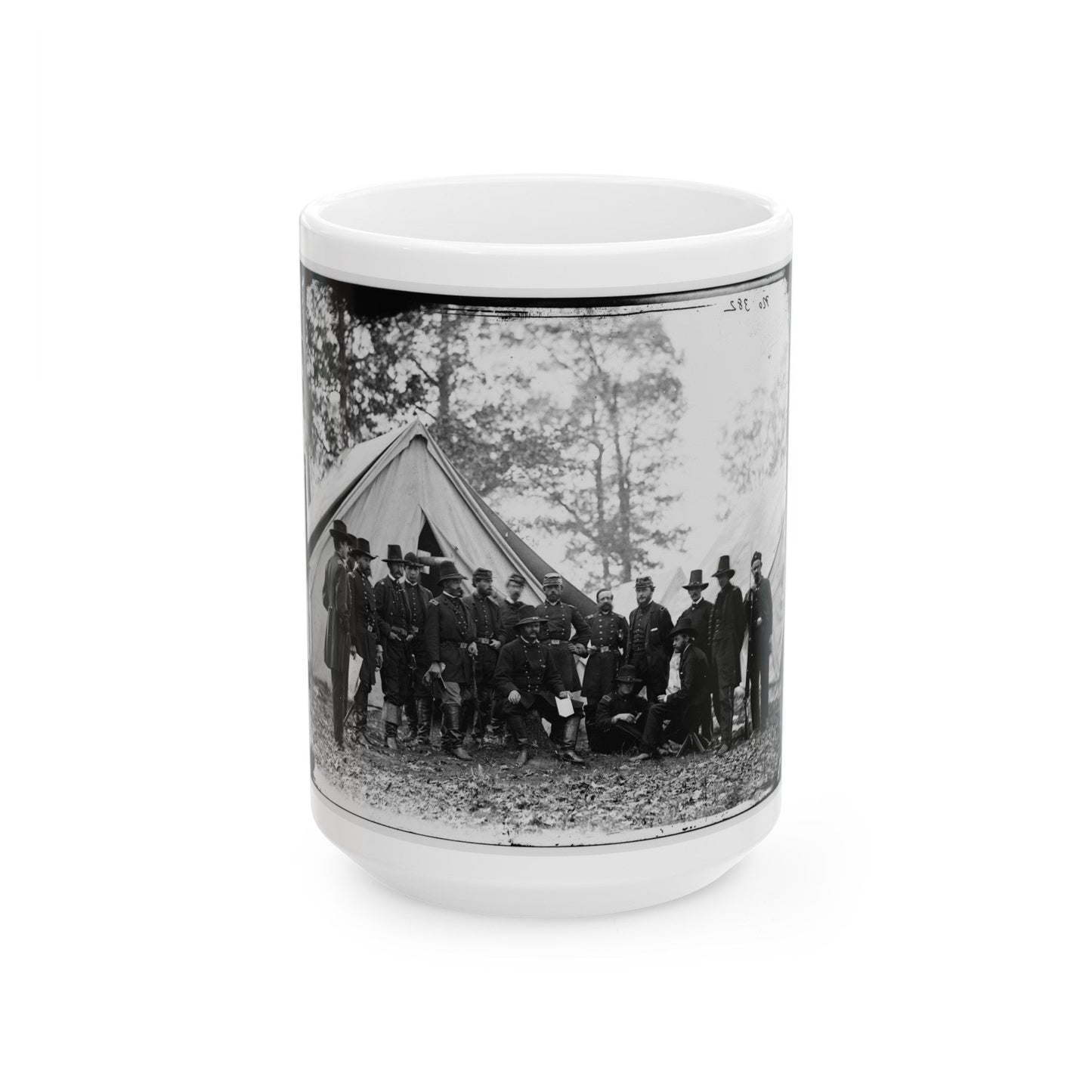 Warrenton, Va. Gen. Ambrose E. Burnside And Staff; Another View (U.S. Civil War) White Coffee Mug-15oz-The Sticker Space