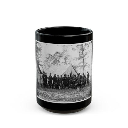 Warrenton, Va. Gen. Ambrose E. Burnside And Staff (U.S. Civil War) Black Coffee Mug-15oz-The Sticker Space