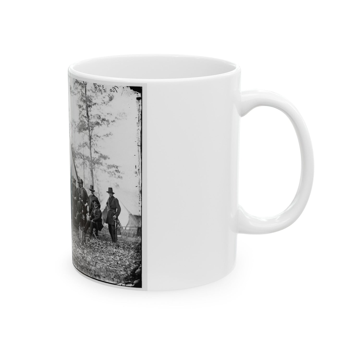 Warrenton, Va. Gen. Ambrose E. Burnside And Staff (U.S. Civil War) White Coffee Mug-The Sticker Space