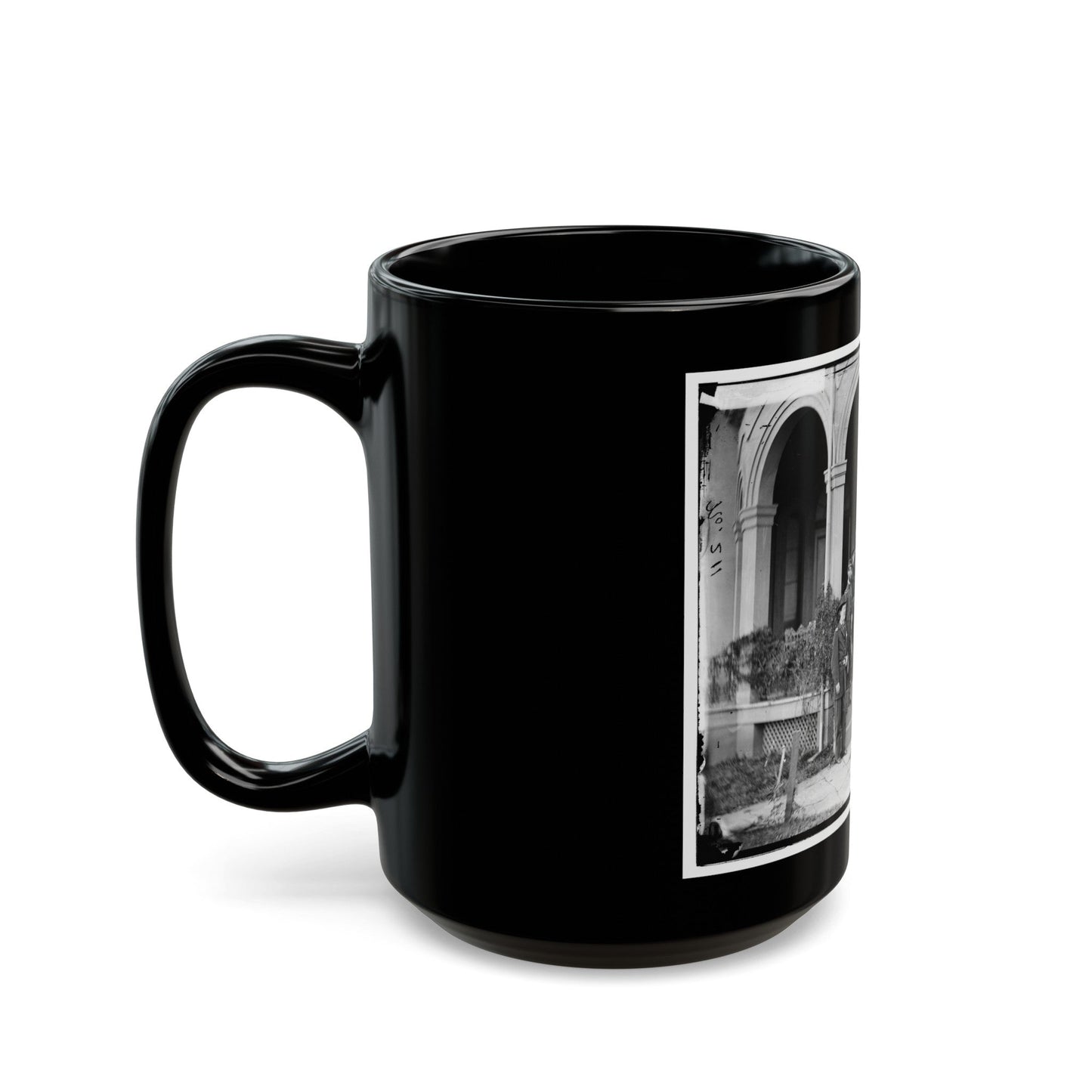 Warrenton, Va. Gen. Edwin V. Sumner And Staff (U.S. Civil War) Black Coffee Mug-The Sticker Space
