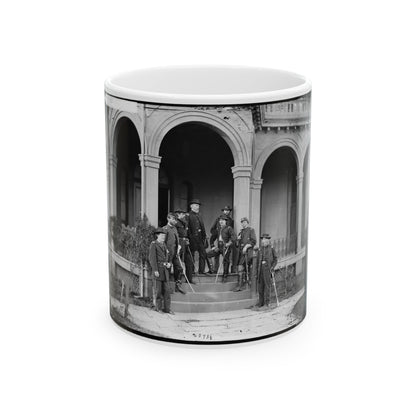 Warrenton, Va. Gen. Edwin V. Sumner And Staff (U.S. Civil War) White Coffee Mug-11oz-The Sticker Space