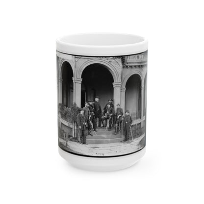 Warrenton, Va. Gen. Edwin V. Sumner And Staff (U.S. Civil War) White Coffee Mug-15oz-The Sticker Space