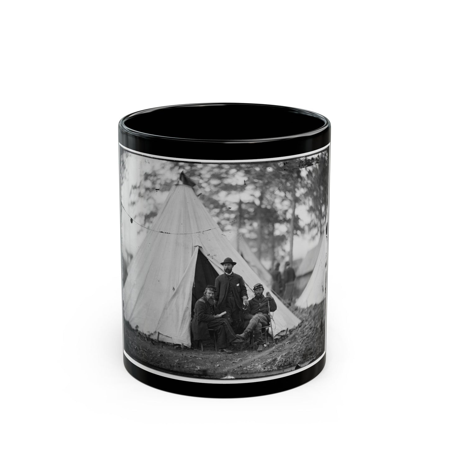 Warrenton, Va. Maj. Charles J. Whiting, Capt. James E. Harrison, And Capt. Wesley W. Owens Of The 5th U.S. Cavalry (U.S. Civil War) Black Coffee Mug-11oz-The Sticker Space