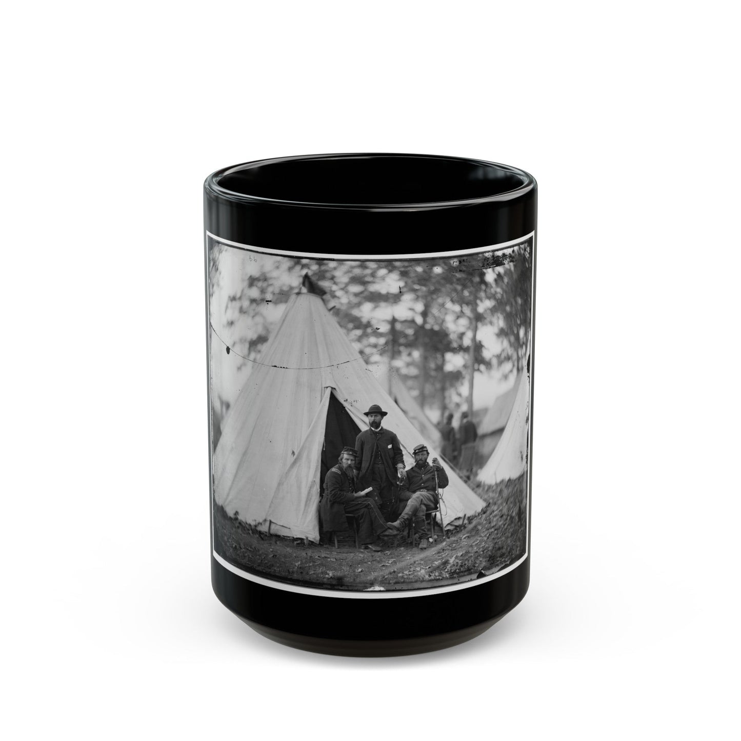 Warrenton, Va. Maj. Charles J. Whiting, Capt. James E. Harrison, And Capt. Wesley W. Owens Of The 5th U.S. Cavalry (U.S. Civil War) Black Coffee Mug-15oz-The Sticker Space