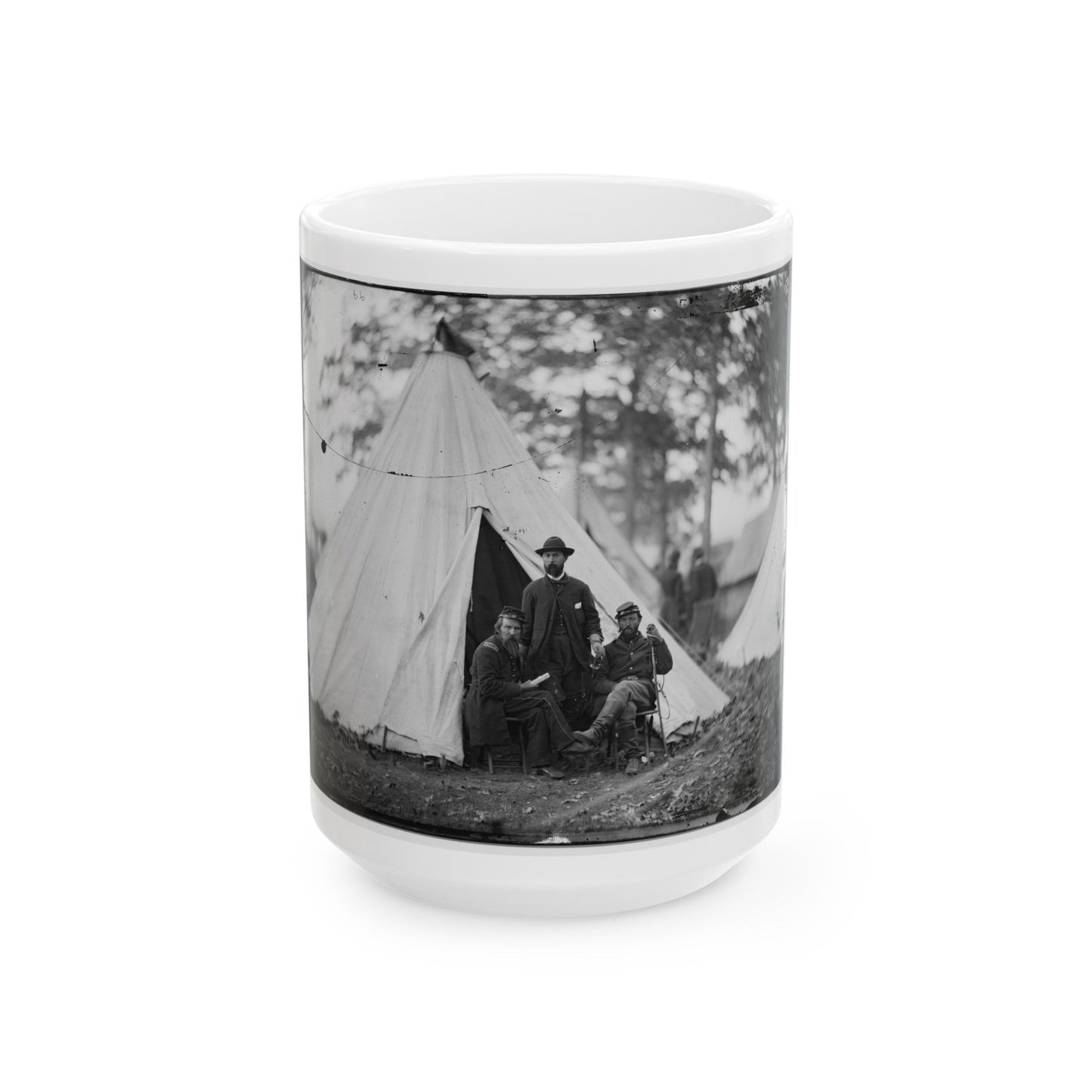 Warrenton, Va. Maj. Charles J. Whiting, Capt. James E. Harrison, And Capt. Wesley W. Owens Of The 5th U.S. Cavalry (U.S. Civil War) White Coffee Mug-15oz-The Sticker Space
