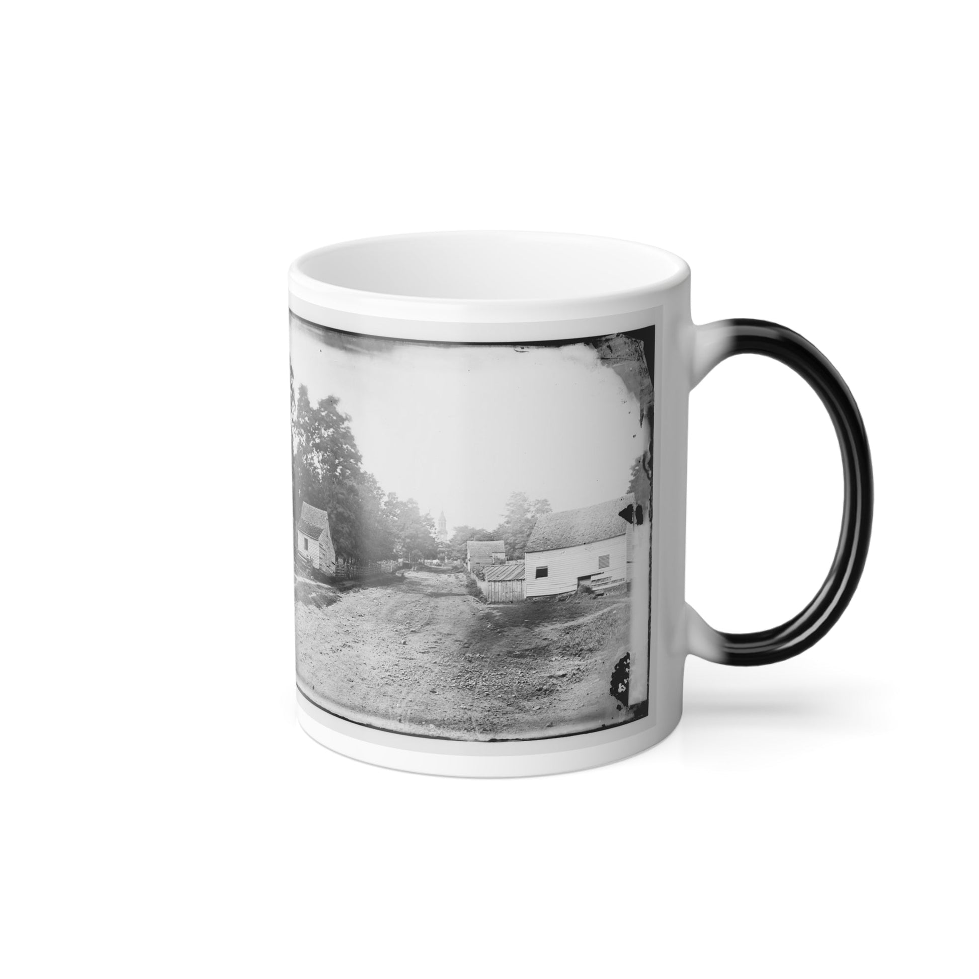 Warrenton, Va. Outskirts of Town With Courthouse in Distance (U.S. Civil War) Color Morphing Mug 11oz-11oz-The Sticker Space