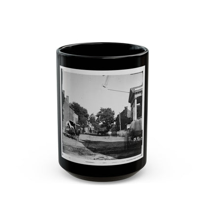 Warrenton, Va. Street In Front Of Courthouse (U.S. Civil War) Black Coffee Mug-15oz-The Sticker Space
