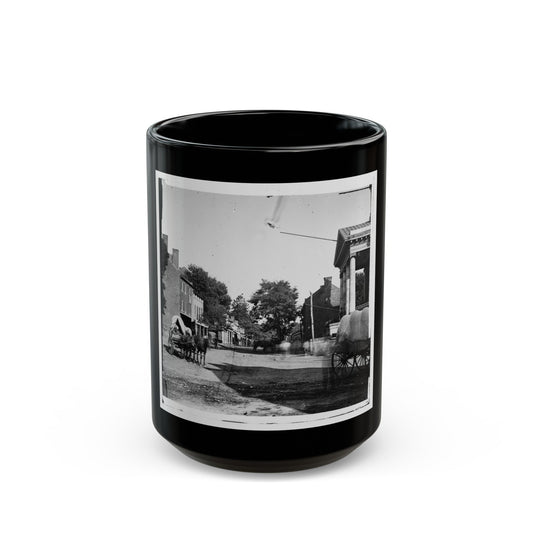 Warrenton, Va. Street In Front Of Courthouse (U.S. Civil War) Black Coffee Mug