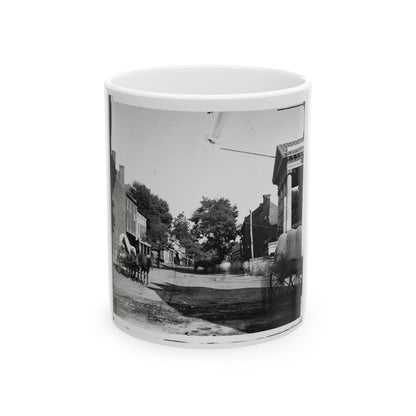Warrenton, Va. Street In Front Of Courthouse (U.S. Civil War) White Coffee Mug-11oz-The Sticker Space