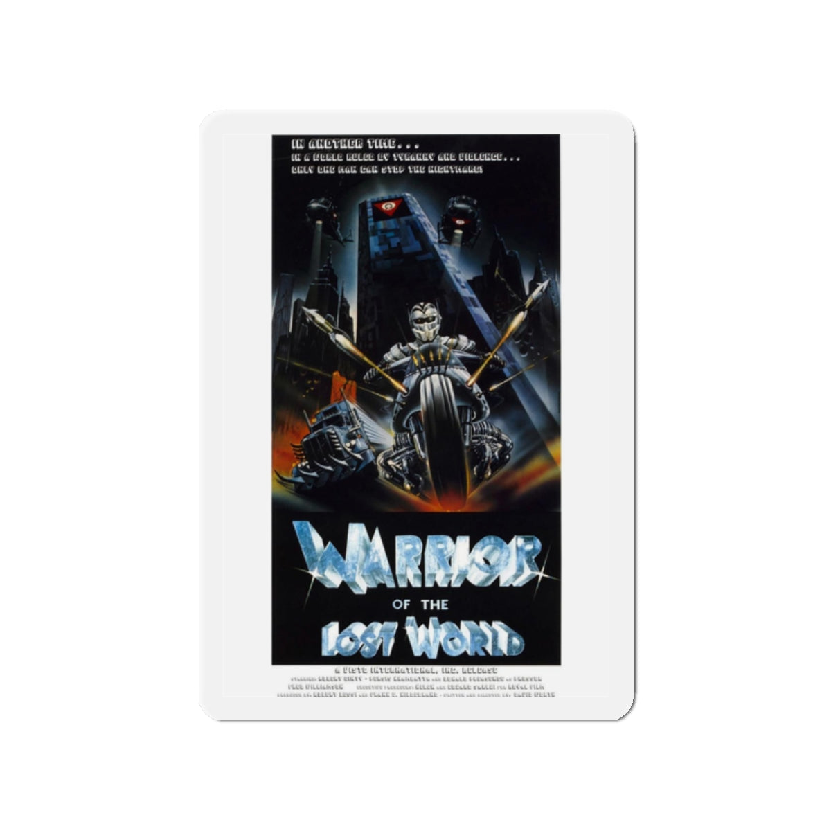 WARRIOR OF THE LOST WORLD 1983 Movie Poster - Refrigerator Magnet-2" x 2"-The Sticker Space