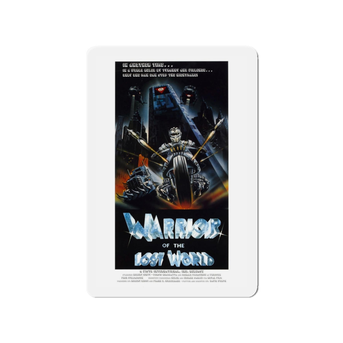 WARRIOR OF THE LOST WORLD 1983 Movie Poster - Refrigerator Magnet-3" x 3"-The Sticker Space