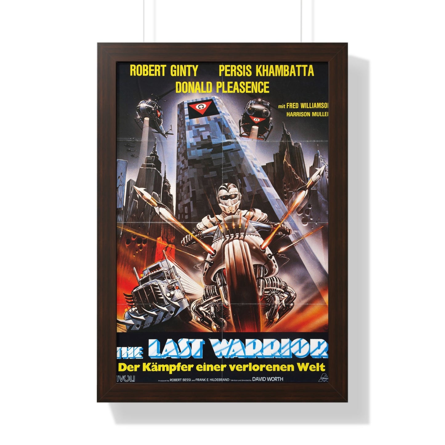 WARRIOR OF THE LOST WORLD (GERMAN) 1983 - Framed Movie Poster-16″ x 24″-The Sticker Space