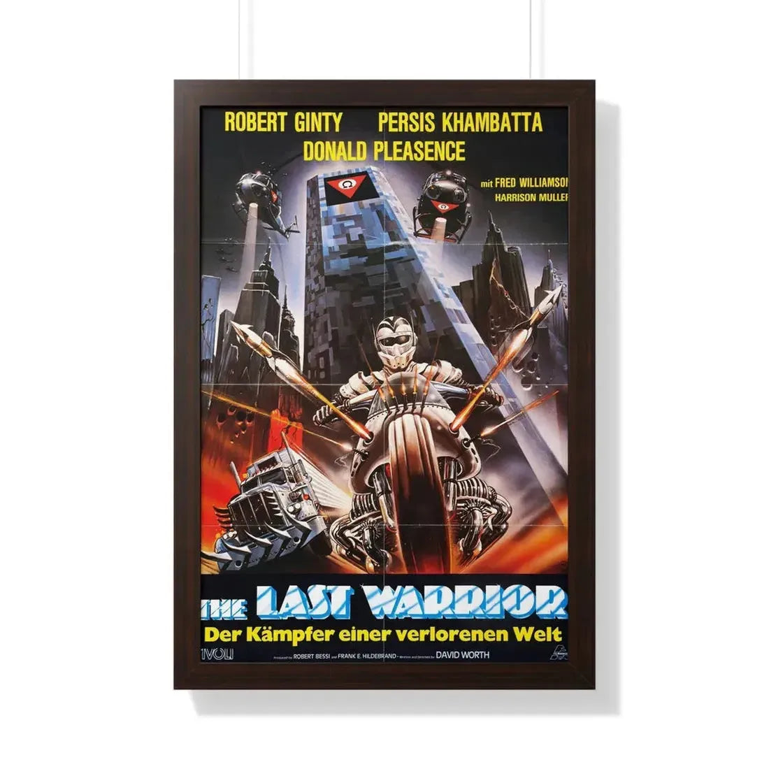 WARRIOR OF THE LOST WORLD (GERMAN) 1983 - Framed Movie Poster 20" x 30" Walnut - The Sticker Space