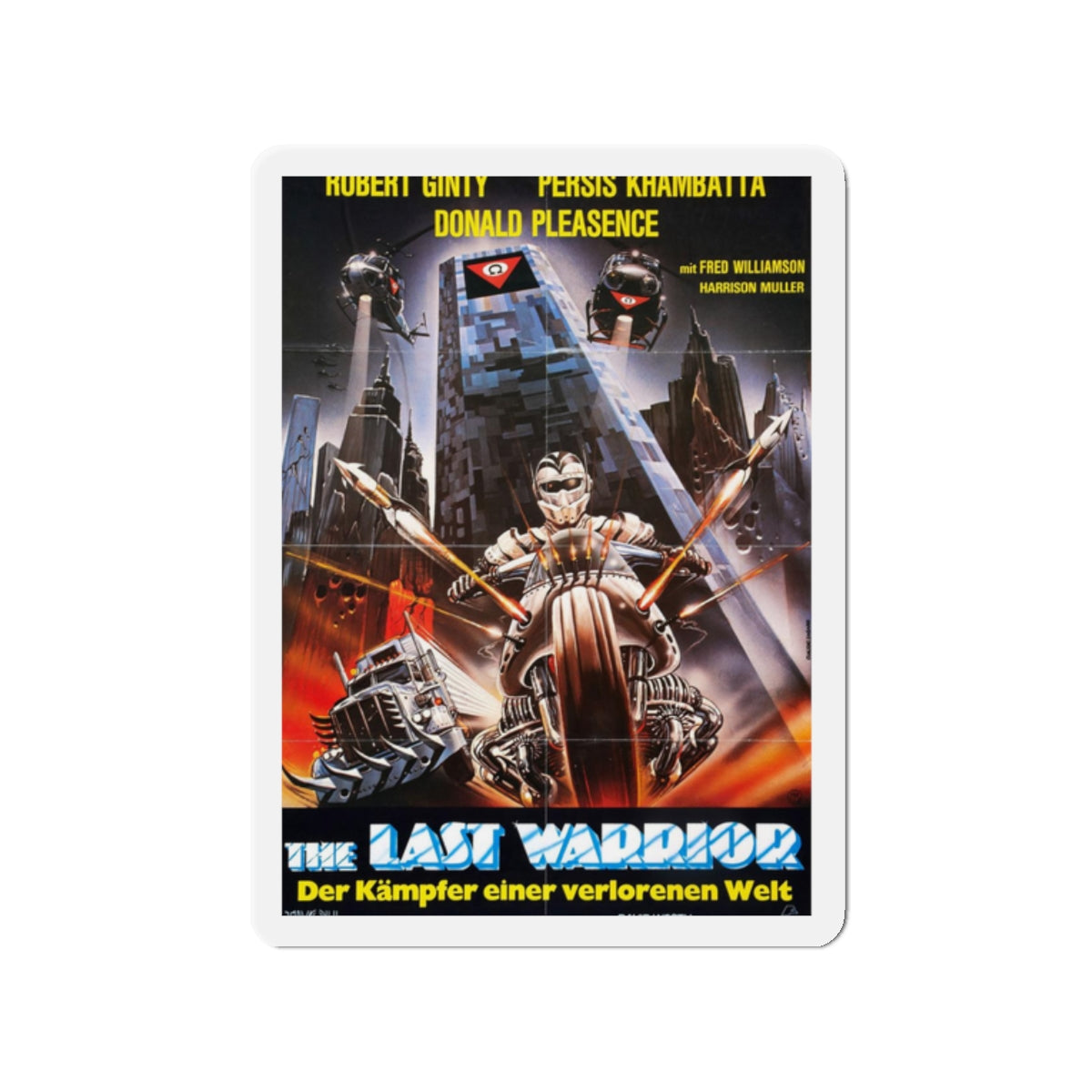 WARRIOR OF THE LOST WORLD (GERMAN) 1983 Movie Poster - Refrigerator Magnet-2" x 2"-The Sticker Space