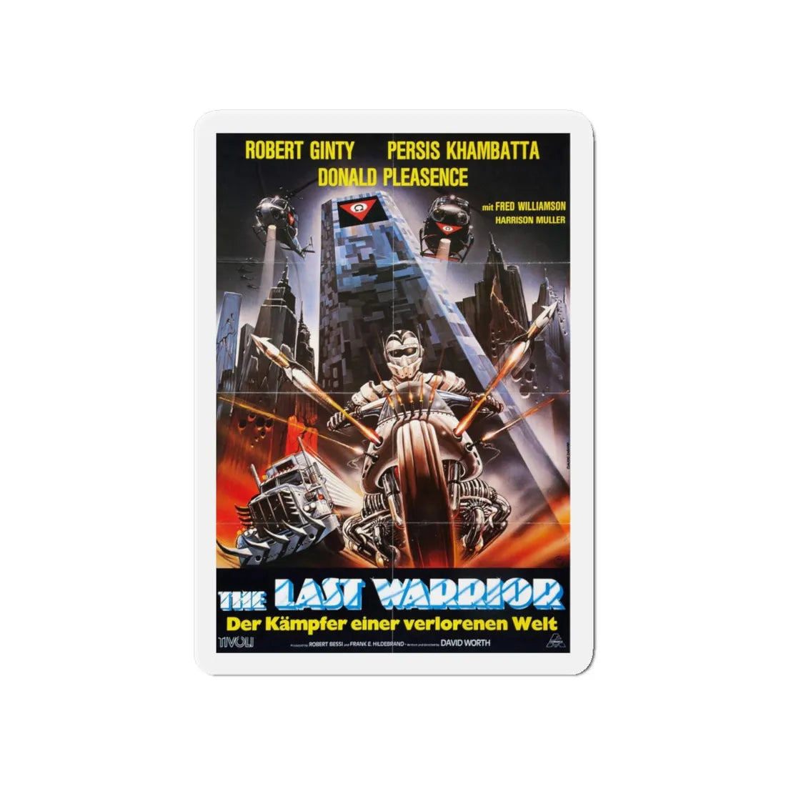 WARRIOR OF THE LOST WORLD (GERMAN) 1983 Movie Poster - Refrigerator Magnet 4 Inch - The Sticker Space
