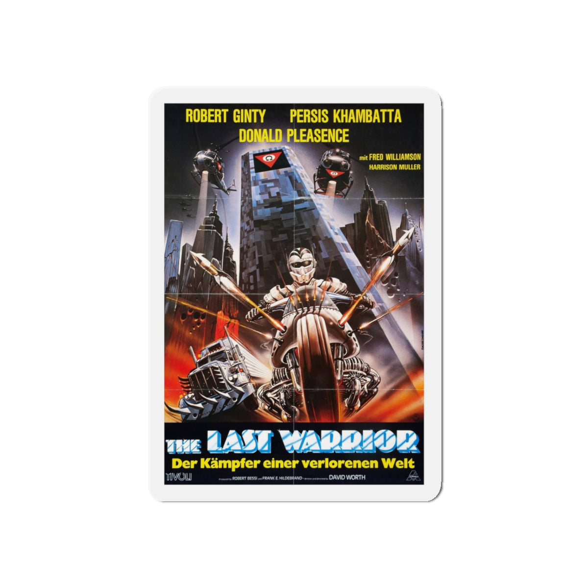 WARRIOR OF THE LOST WORLD (GERMAN) 1983 Movie Poster - Refrigerator Magnet-5" x 5"-The Sticker Space