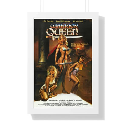 WARRIOR QUEEN 1987 - Framed Movie Poster 16″ x 24″ White - The Sticker Space